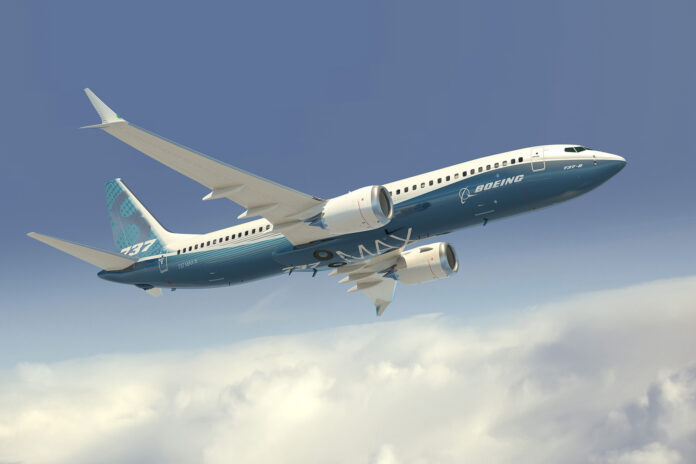 Pictured here is an artist rendering of the 737 MAX 8. Source: Boeing