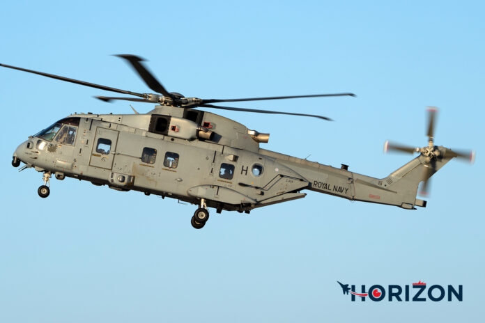 File Photo of a Royal Navy AgustaWestland EH101 Merlin HC.4 ZJ124