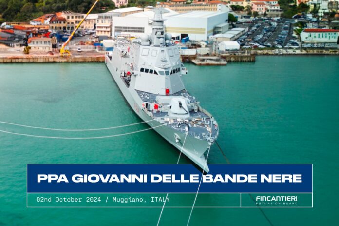 Fincantieri delivers the fourth PPA in Muggiano