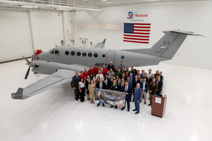 Peruvian Air Force receives first of two aeromedical evacuation-equipped Beechcraft King Air 360CHW special missions aircraft. Photo: Business Wire